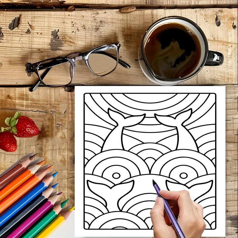 Mindfulness Patterns Bold-easy Coloring Book For Adults Cute Drawing Book Perfect Gift For Birthday Back To School Art Supplies