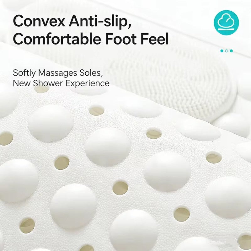 Anti Mold Rubber Shower Mat Non Slip Bathtub Strong Suction Extra Large Bath Mat