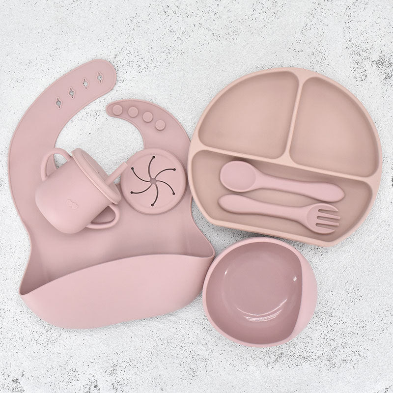 Food Grade Silicone Feeding Cutlery Set Children's Dinner Plate