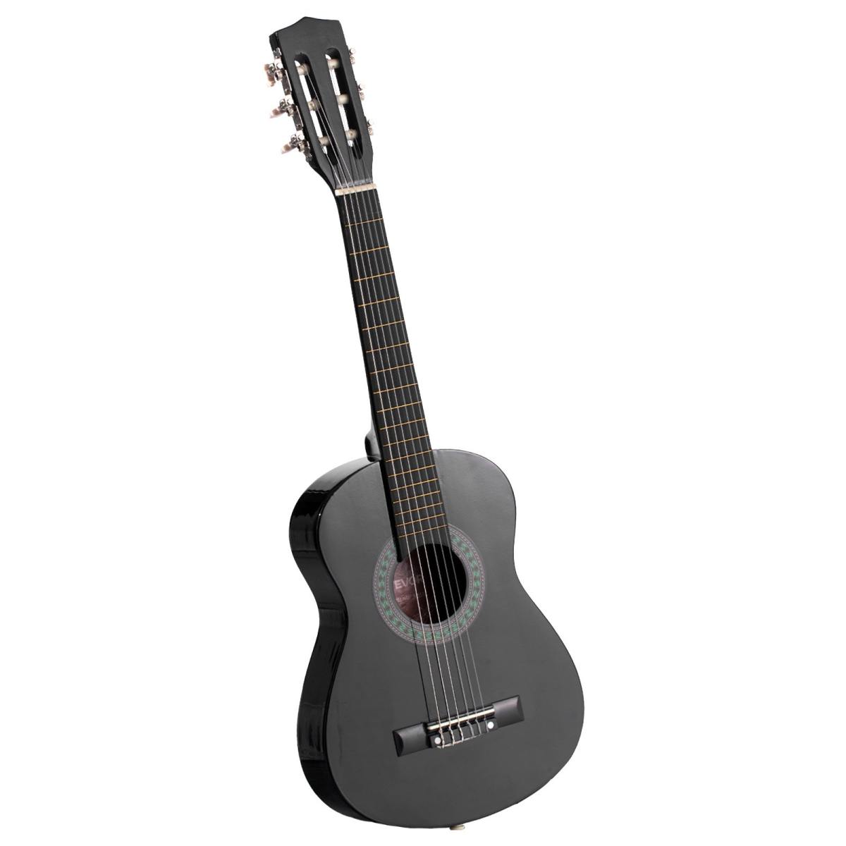 Classical Guitar, 30 Inch, Wood Classical Guitar Starter Kit For Beginners, With Nylon Strings, Gig Bag, Strap, Tuner, Extra Strings, Picks, Capo, Basswood, For Kids Girls Boys Students, Black