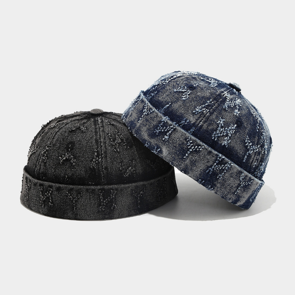 Summer Men's And Women's Fringed Dark-patterned Lettered Soft-brim Adjustable Trendy Fashion Style Country-style Hat For Outdoor Daily Use