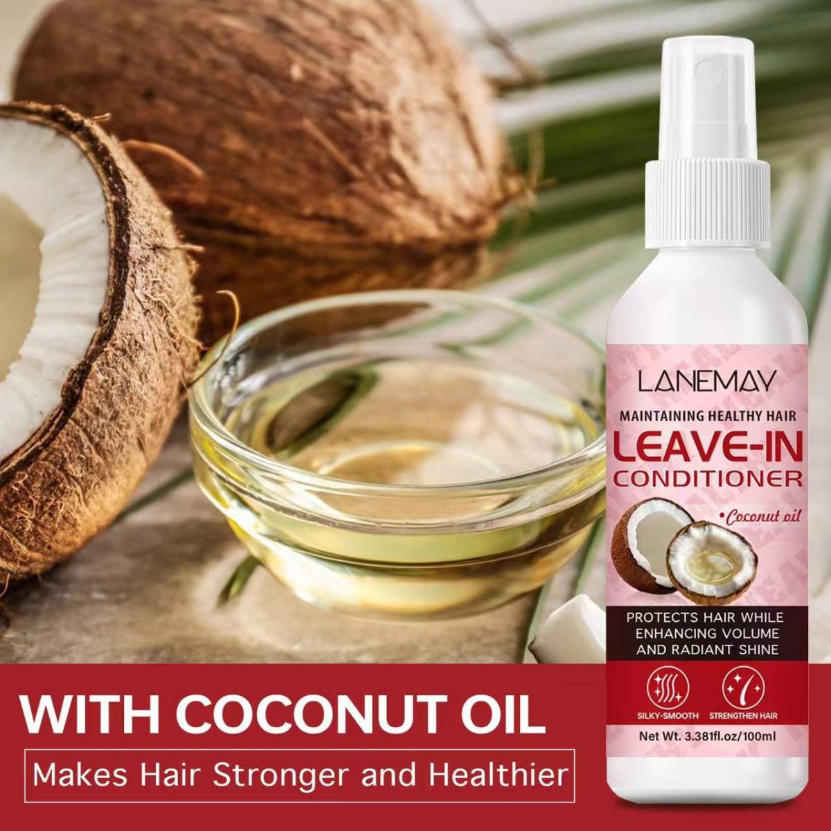 No-Rinse Coconut Oil Hair Conditioner