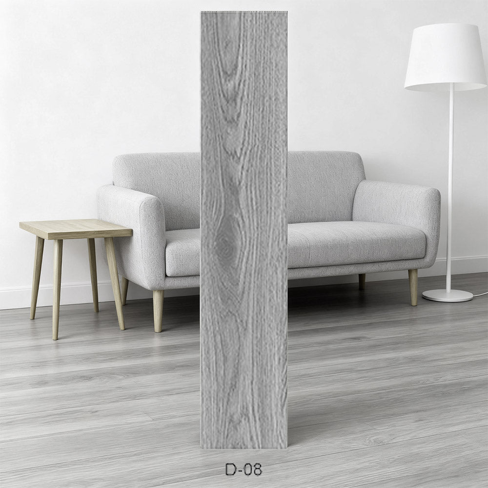 Planks-14PCS SPC Floor Tile , Floating, 4.0mm Natural Wood Grain Click Flooring Light Grey, 122 X 18cm, Christmas Gifts