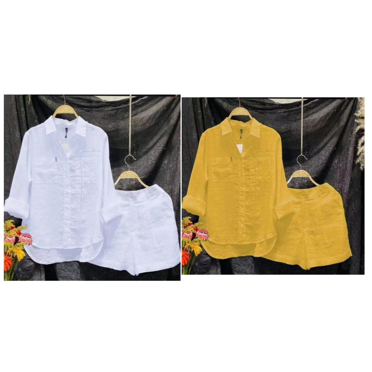 Fashion Solid Color Shirt Outfit