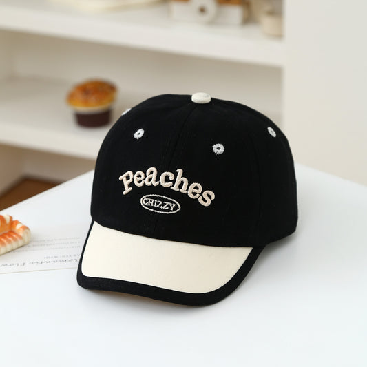 Children's Multi-color Edge-stitched Multi-letter Embroidered Adjustable Fashionable Casual Baseball Cap Suitable For Outdoor Sports And Shopping