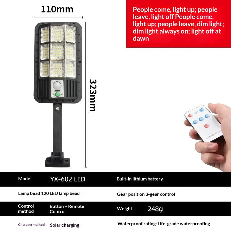 Outdoor Courtyard Smart Human-sensing LED Streetlight