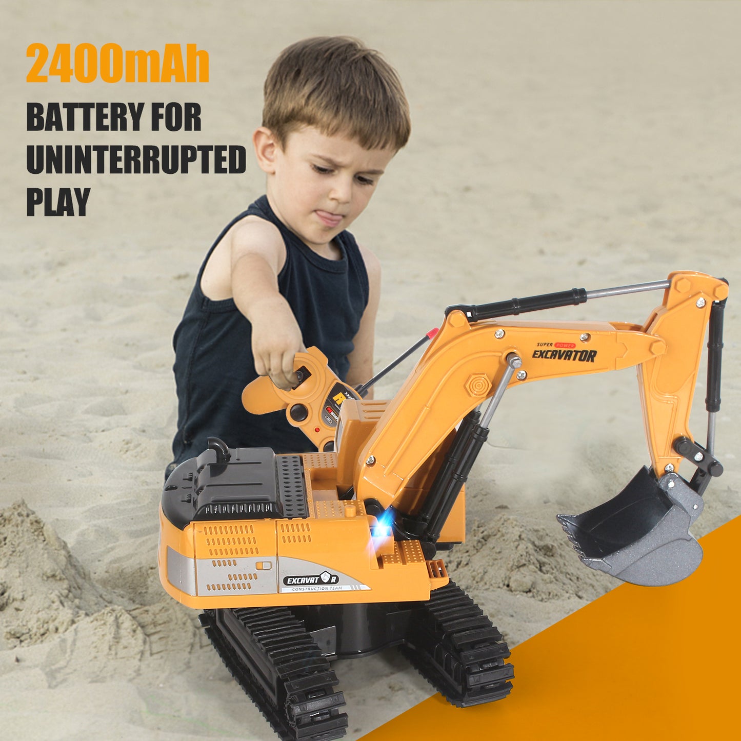 AU RC Digger Remote Controlled Excavator Construction Vehicle Truck Car Kids Gifts, The Logistics Will Be Send Randomly