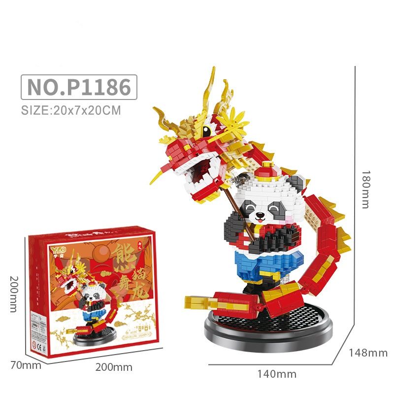 Panda Building Blocks Small Particle Gift Puzzle Decoration Toys