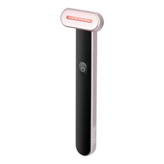 Red Light Therapy Wand For Face And Neck, 3-in-1 LED Facial Wand Red Light Therapy Device With Heating Therapy| Vibrating Facial Massage, Portable LED Beauty Wand