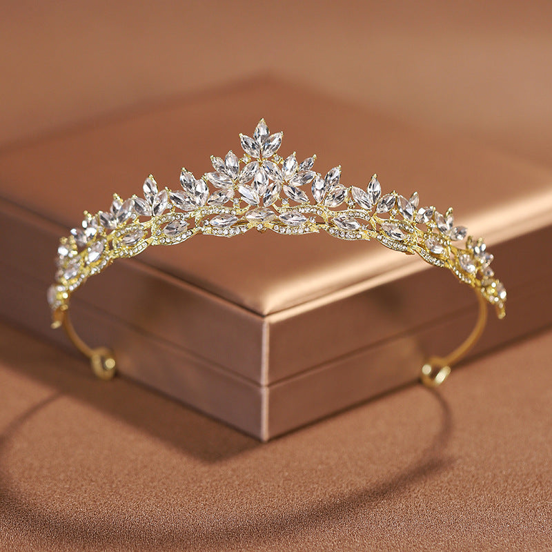 Retro Simple Elegant Crown Bridal Headdress Queen Crown Wedding Hair Accessories