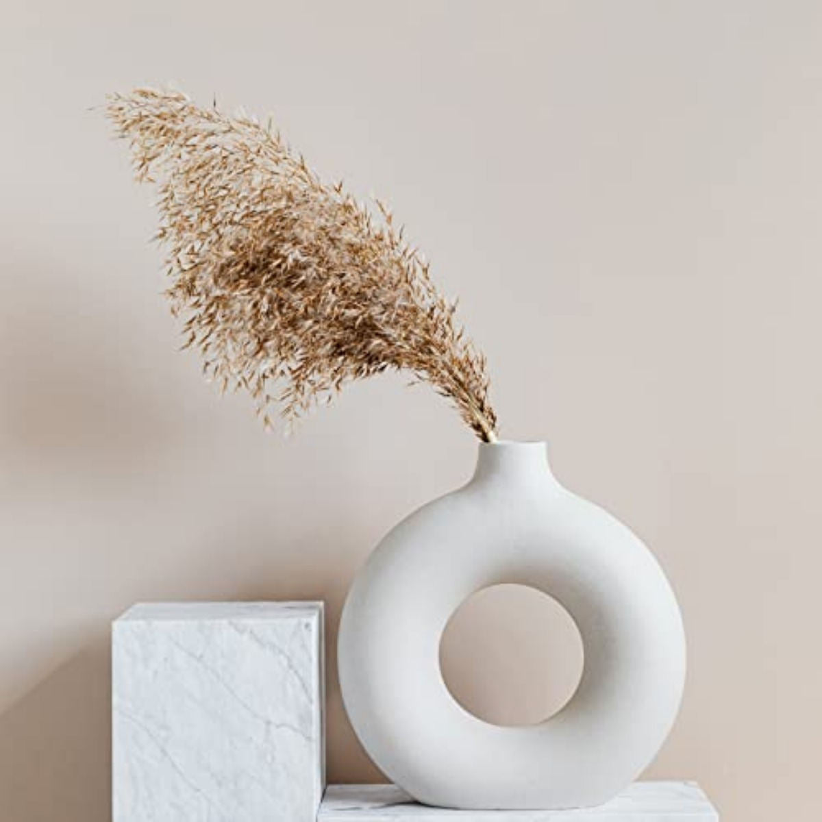 30-Piece Set Of Large Dried Reed Stems, Natural White Dried Flower Bouquet For Home Decor And Vases—Party Supplies Set