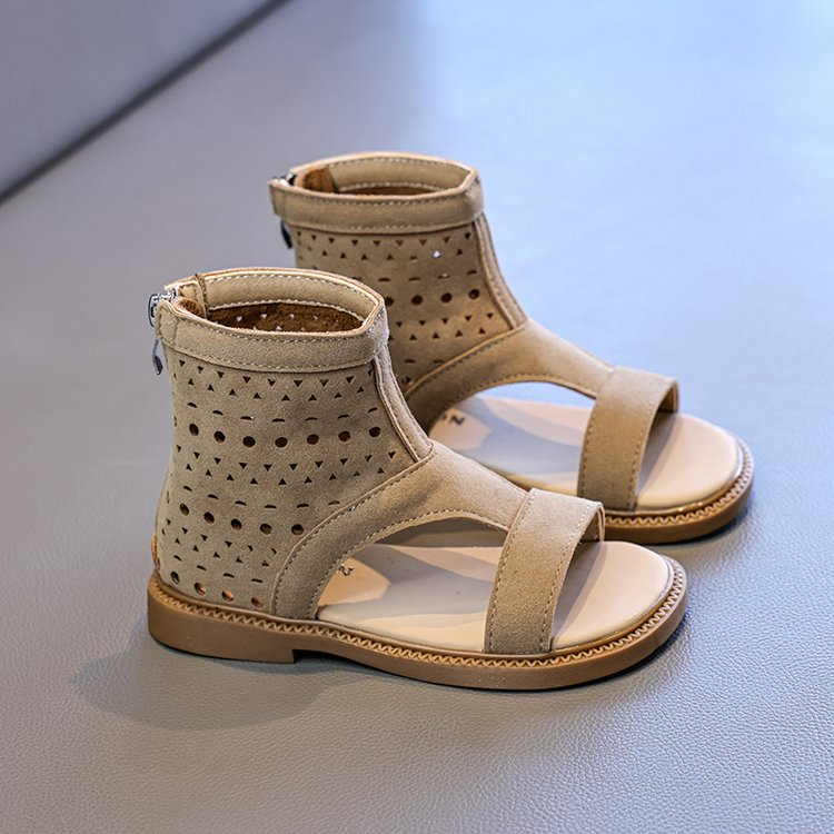 2026 Summer New Kids Shoes, Korean Style Hollow Out Sandals, Elegant Roman Fashion Sandals For Girls And Big Kids