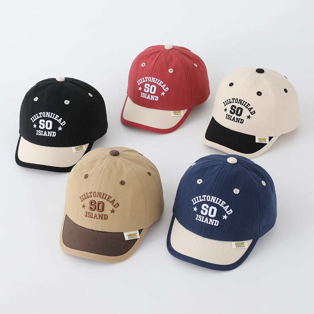 Children's Multi-color Edge-padded Multi-letter Three-dimensional Embroidered Adjustable Fashionable And Trendy Curved-brim Baseball Cap Suitable For Outdoor Travel And Entertainment