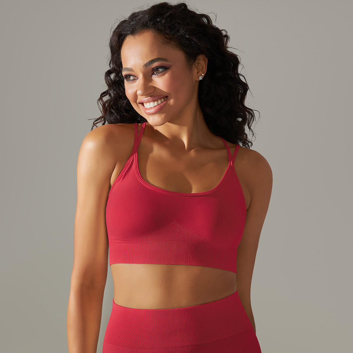 Seamless Knitted Beauty Back Yoga Clothes Running Workout Bra