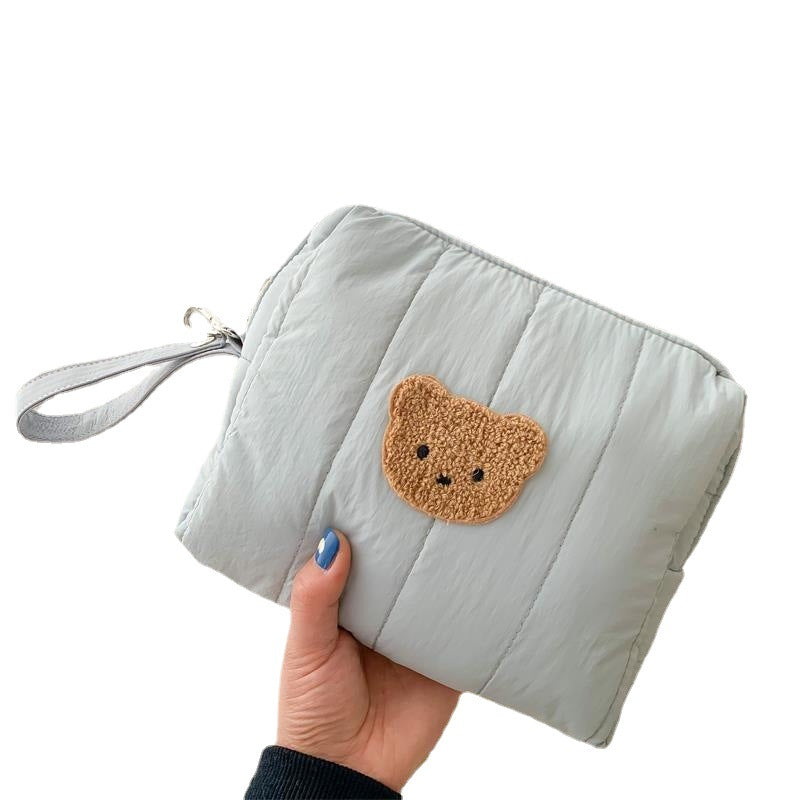 Bear Baby Stroller Storage Cloth Hanging Diaper Feeding Bottle Handbag Bedside Storage Cloth Bag