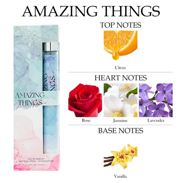 6pcs Travel Set, Women's Eau De Parfuma Spray, Long Lasting Fragrance, 6 Different Flavor, Perfect For Holiday Gifts, Dating, Daily Life, Parties, 1.18fl.oz Bottle