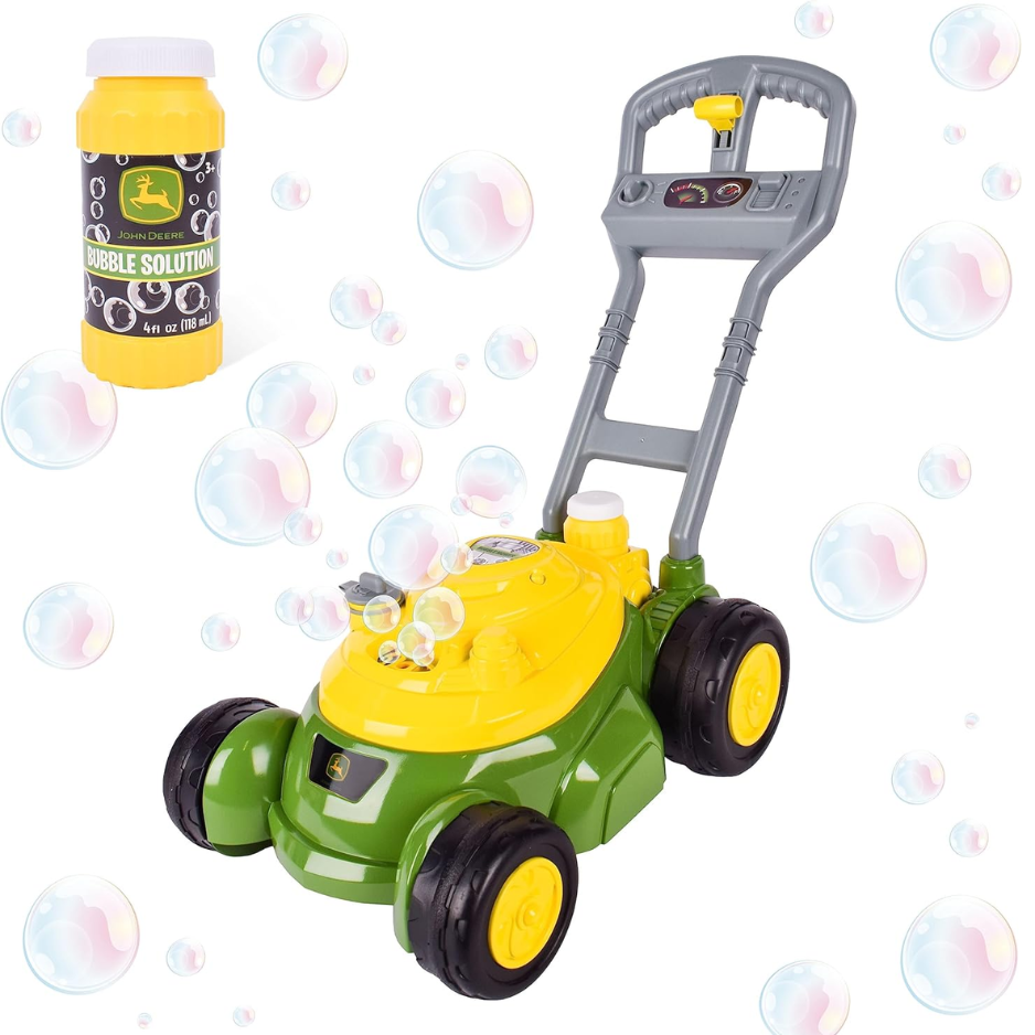 Bubble Lawn Mower For Toddlers, Bubble Blowing Machines, Indoor And Outdoor Gardening Toy, Birthday, Party Favor For Preschool Girls And Boys, No Batteries Required
