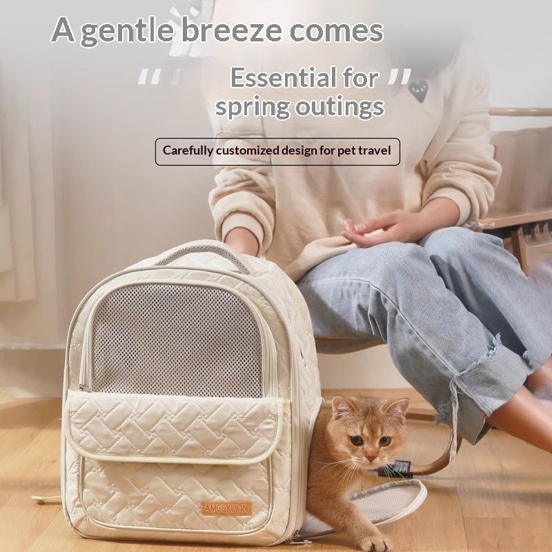 Cat Carrier Space Capsule Lightweight Portable Handheld Backpack Breathable Pet Bag For Outings