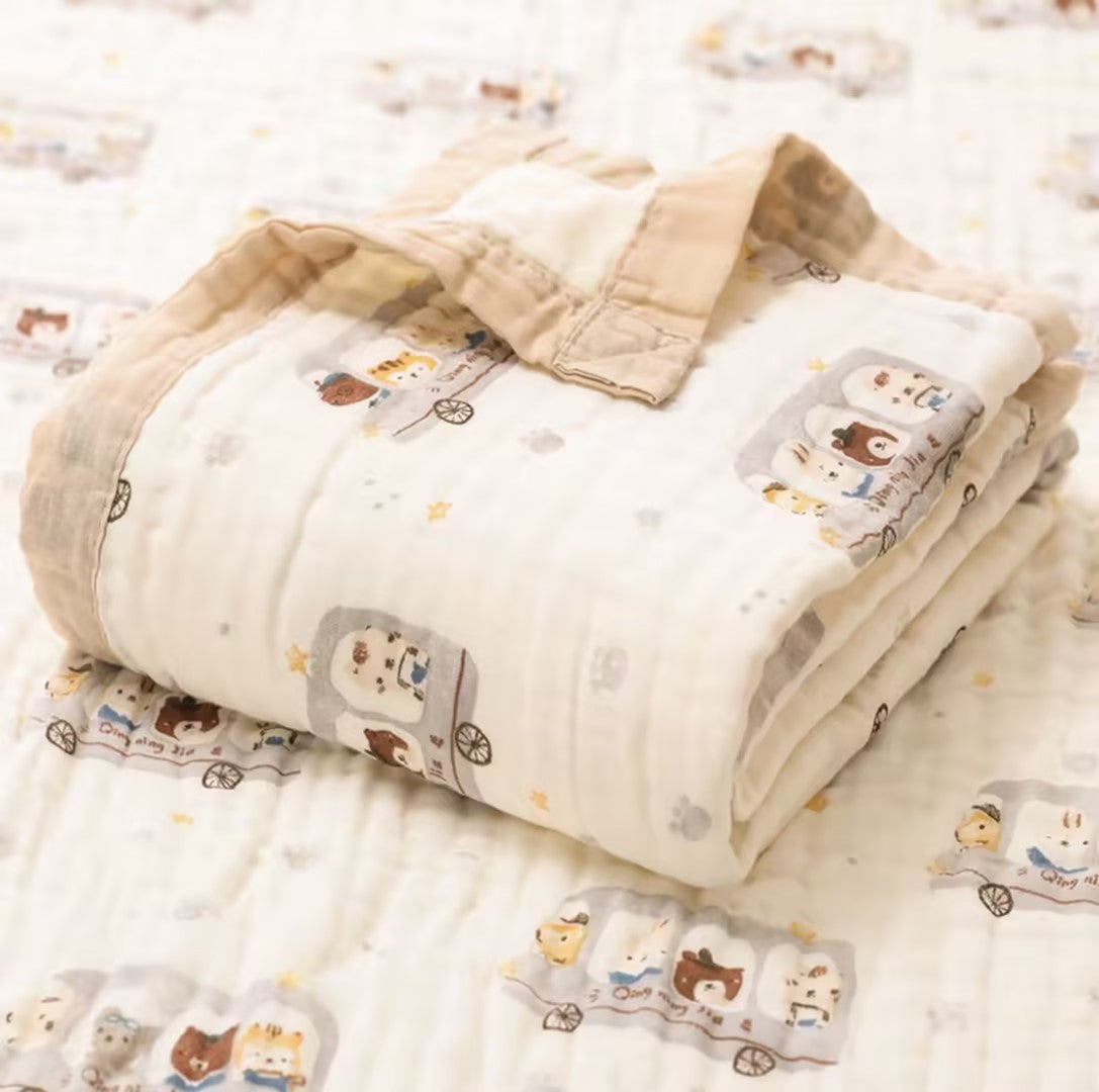 Baby Bath Towel Six-layer Pure Cotton Gauze Blanket