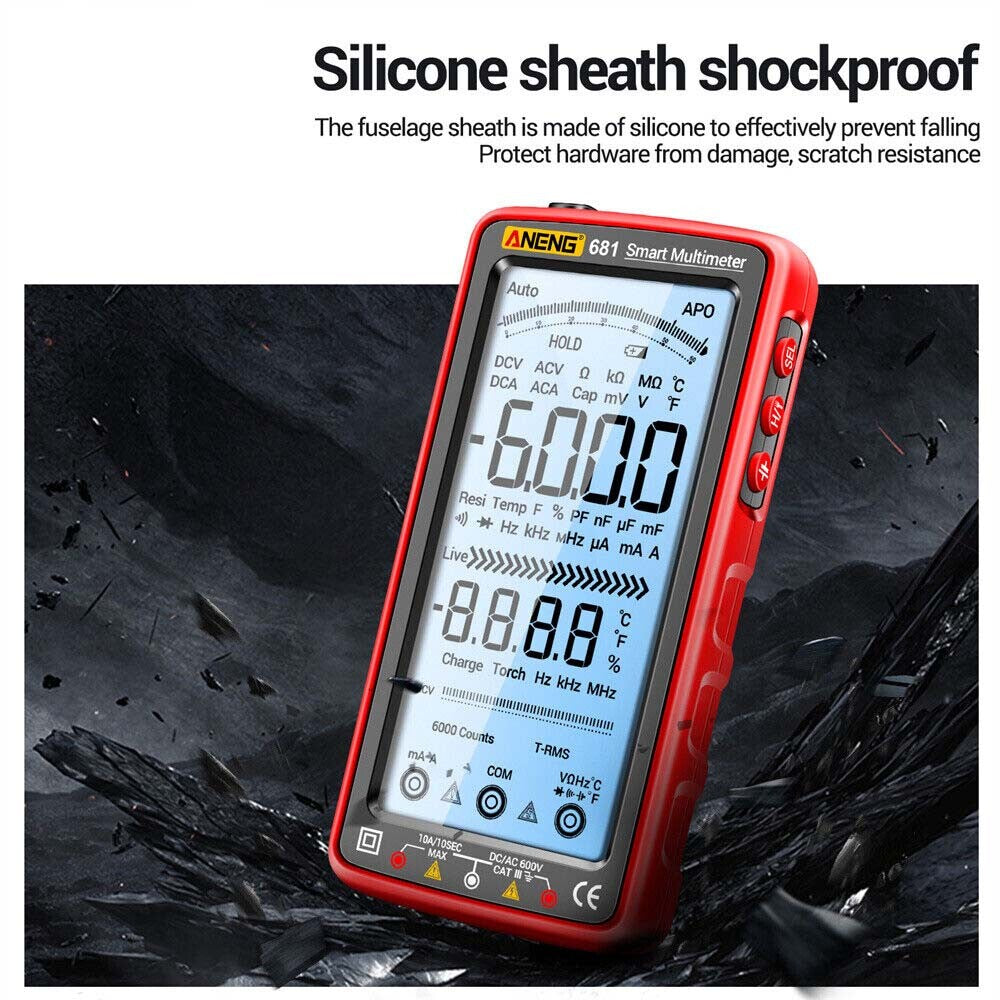 Smart LCD Digital Multimeter 6000 Counts AC DC Voltage Tester Resistance Meter