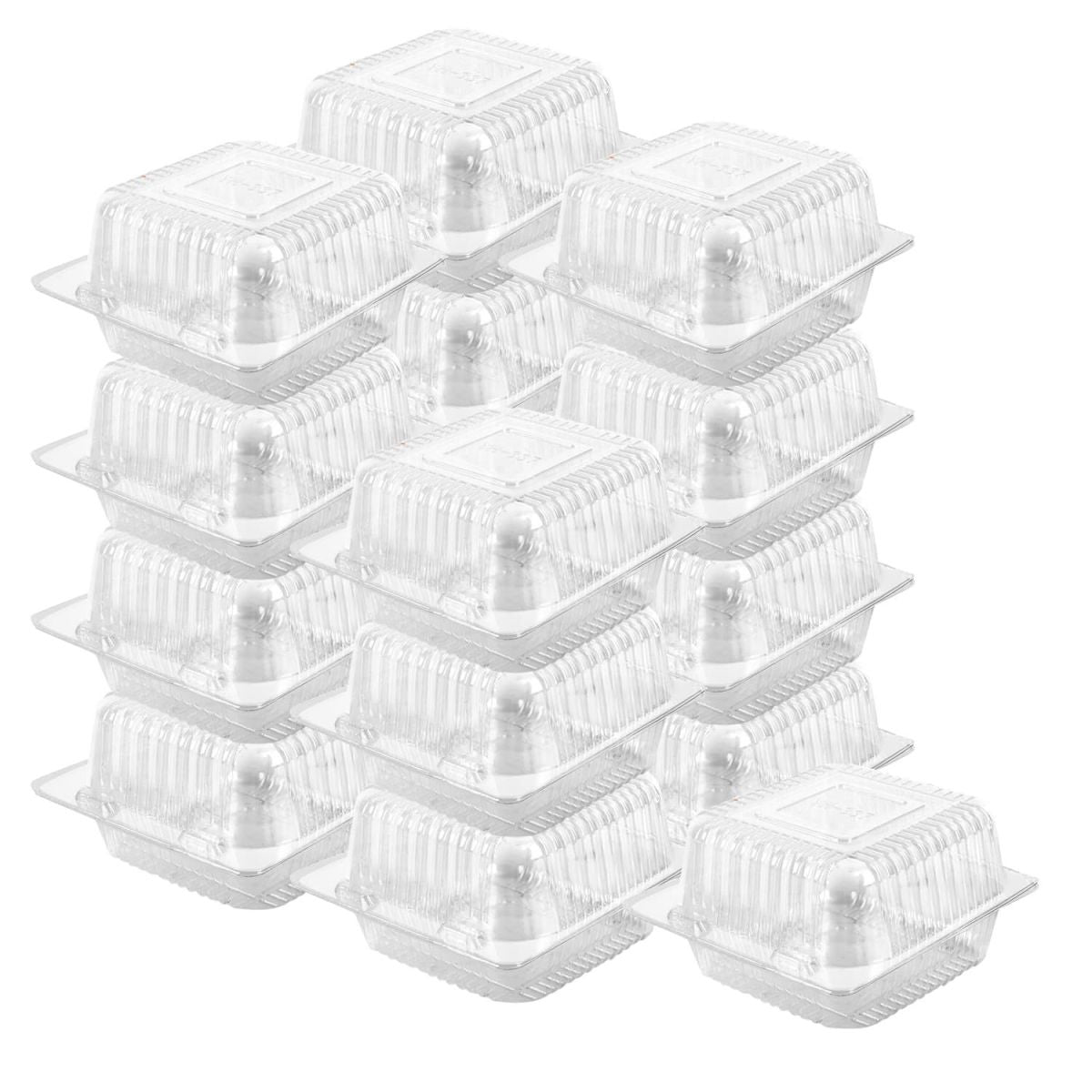 Transparent Square PET Clamshell Packaging Box For Fruits Vegetables And Fresh Producesingle Use