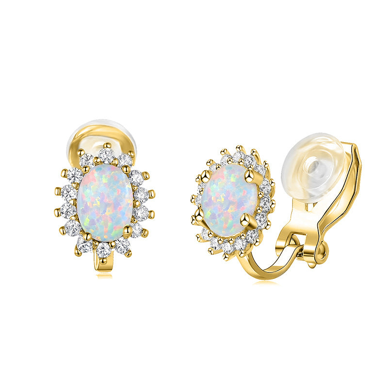 Aobao Elegant Chic Earrings For Women Simple Trendy Ear Accessories No-Piercing Sunflower Ear Cuffs