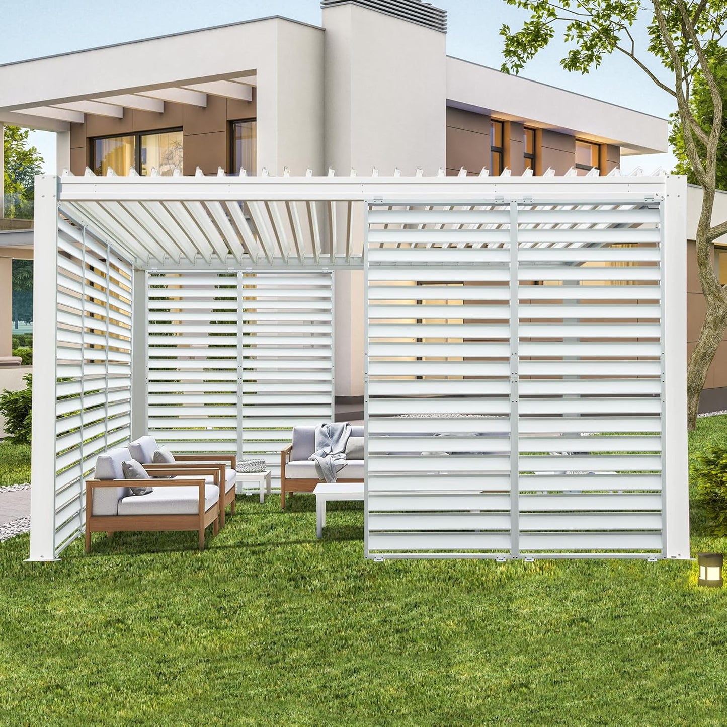 Outdoor Louvered Pergola Accessories Pergola Screens