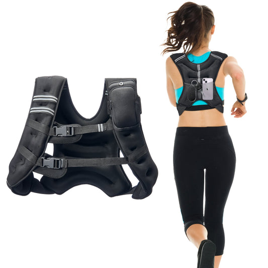 Gewichtsweste 13,8 Kg Mit Reflektierendem Streifen, Verstellbare Schnalle, Körpergewichtsweste Für Männer Und Frauen, Trainingsgerät Für Krafttraining Laufen Joggen Fitness Gewichtsverlust