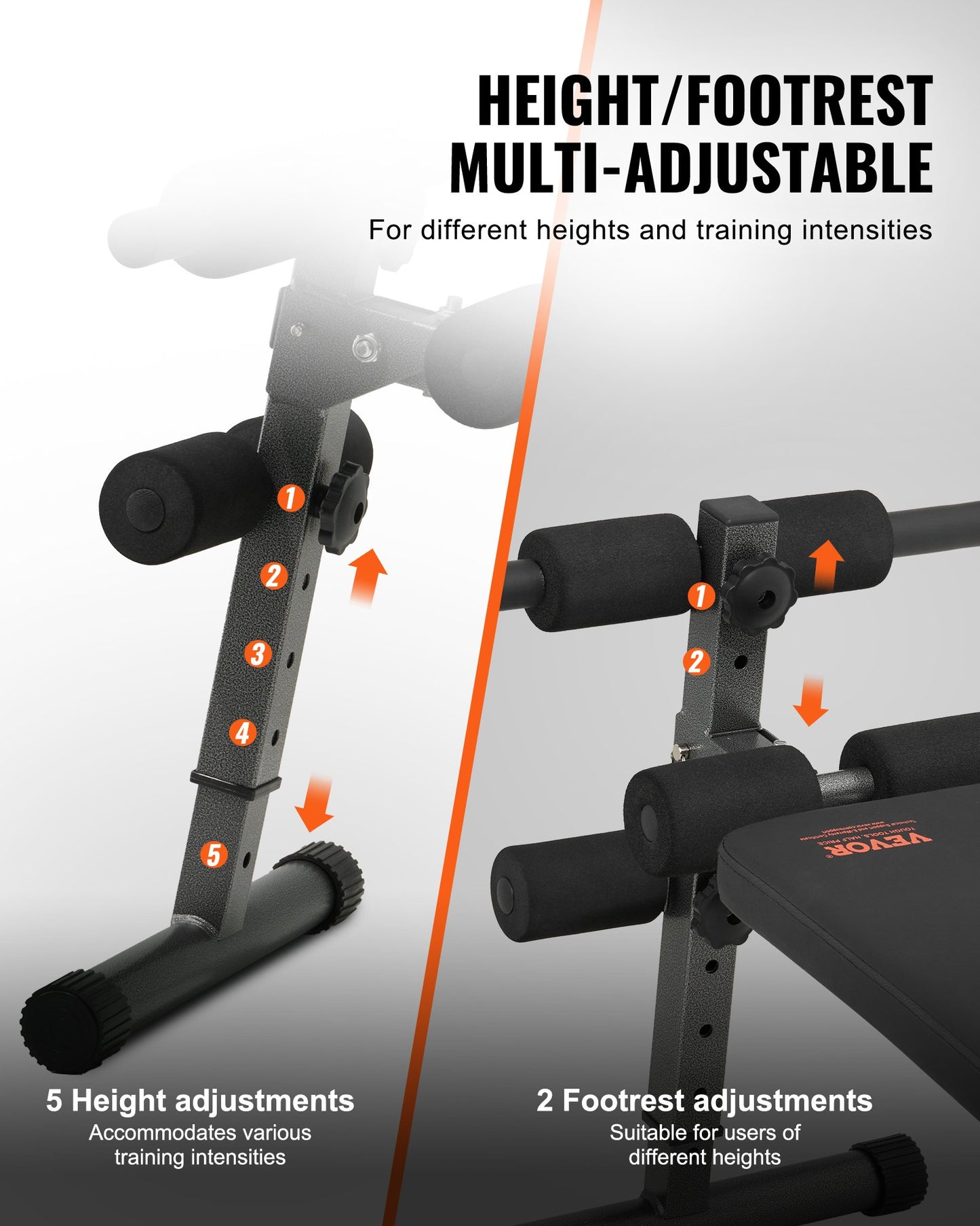 Sit Up Bench, Folding Curved Decline Ab Bench, With 5 Adjustable Height Settings, Heavy-Duty Steel, Non-Slip Design, 500 Lbs Capacity For Home Gym Workouts, Strength Training, Full Body Muscles