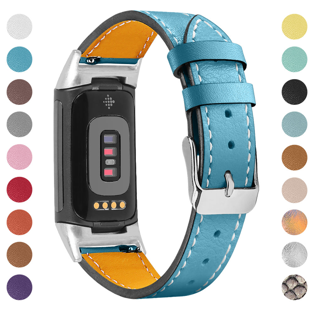 Smart Watch Charge5 First Layer Cowhide Leather Strap