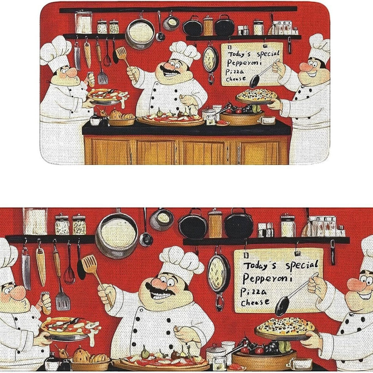Retro-style Kitchen Floor Matstain-resistant Durable And Easy To Care For