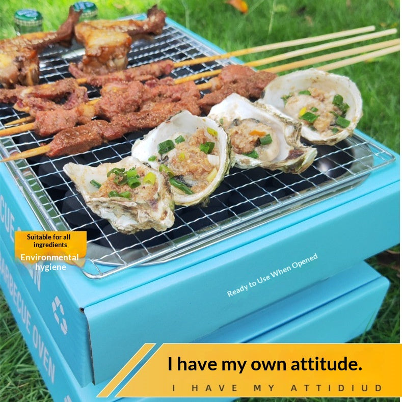 Outdoor Fast-Combustion Charcoal Integrated Barbecue Grill