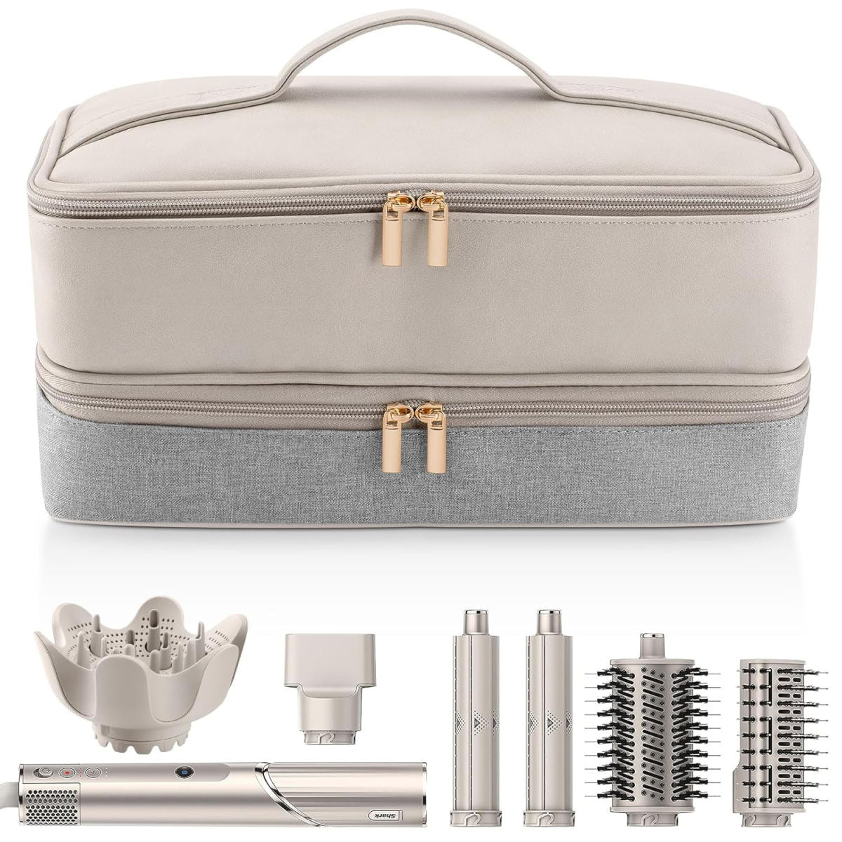 Double-layer Portable Storage Bag For Hair Blowers And Curling Irons