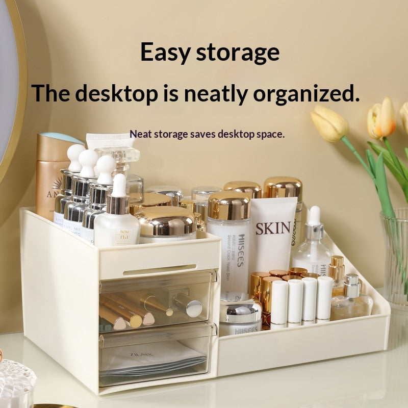Dust-Proof Desktop Dresser Cosmetics & Lipstick Organizer European-Style Makeup Box