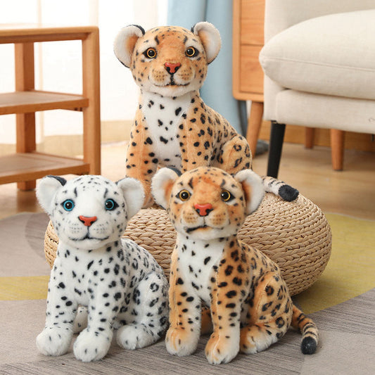 Fashion Squat Snow Leopard Doll Plush Toys