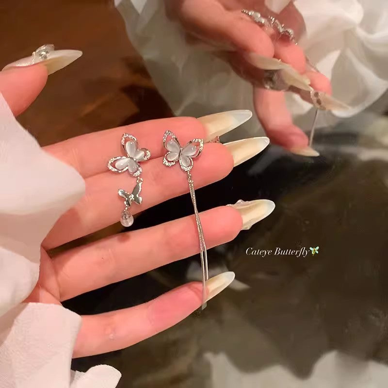 Elegant Pearl Drop Earrings For Women, Dainty Silver Tone Water Drop Crystal Tassel Stud Earrings, Luxury Vintage Bridal Jewelry Gift