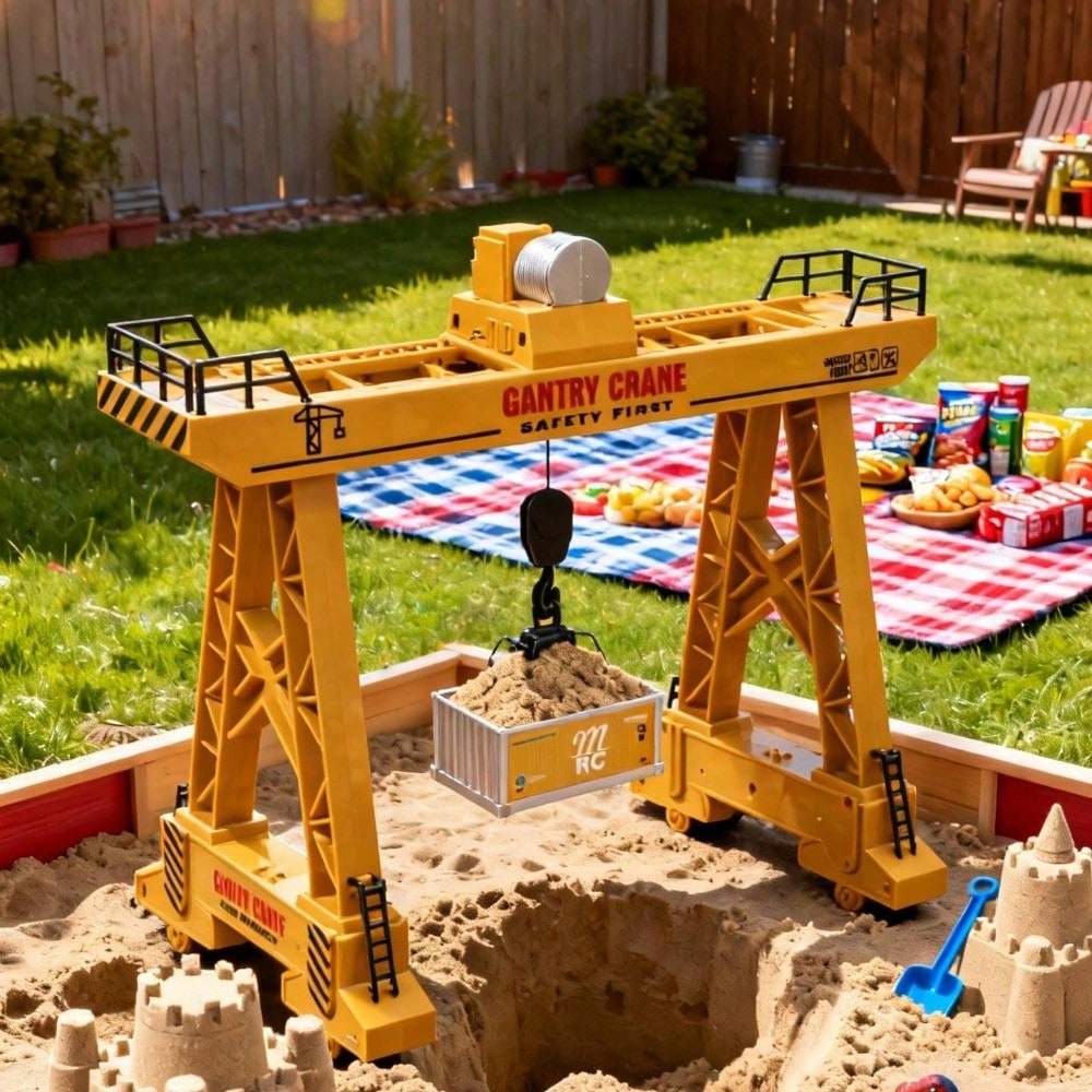 2.4GHz Remote Control Gantry Crane, Assemble It Yourself. A 118 Scale, Lifelike Construction Site Truck. Educational, Fun, And A Great Gift For Kids 6. Forklift, Construction, Toy Truck
