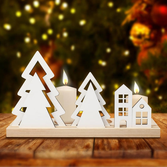 Christmas Tealight Holders, Christmas Tree Candle Holders, Advent Wreath Tealight Holders For 4 Tealights, Christmas Candle Holders For Advent Arrangements, Christmas Table Decor, Advent Decor
