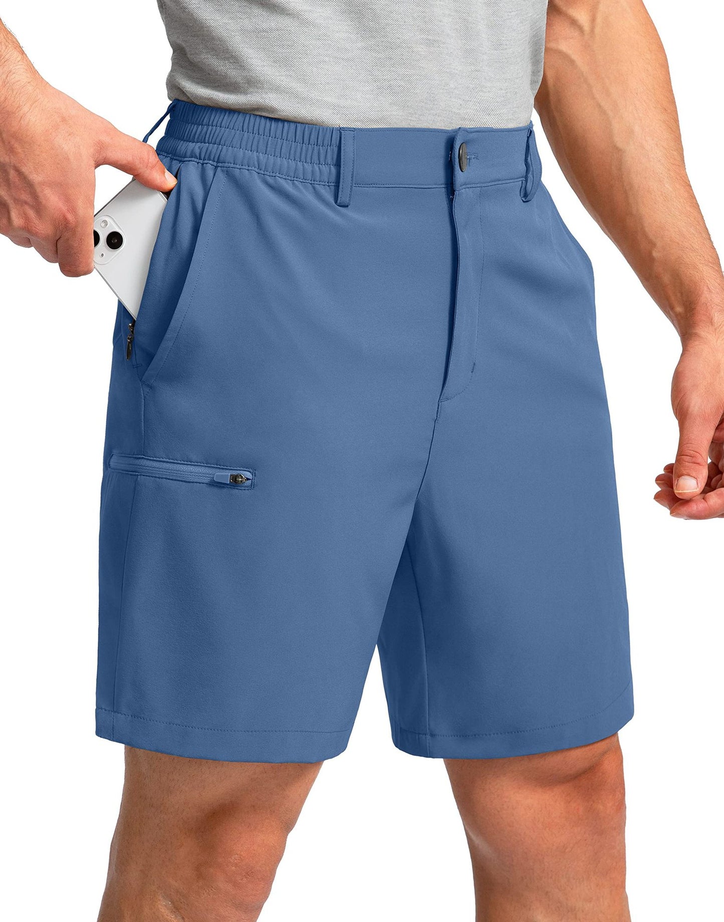 Cross-border Men's Tooling Shorts Outdoor Casual Multi-pocket Zipper Straight Shorts Fitness Mountaineering Shorts