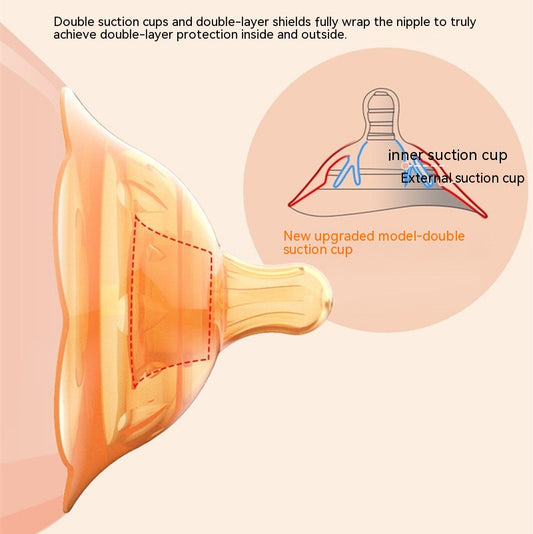 Correction Inner Feeding Nipple Type Double-layer Silicone Nipple Boxed