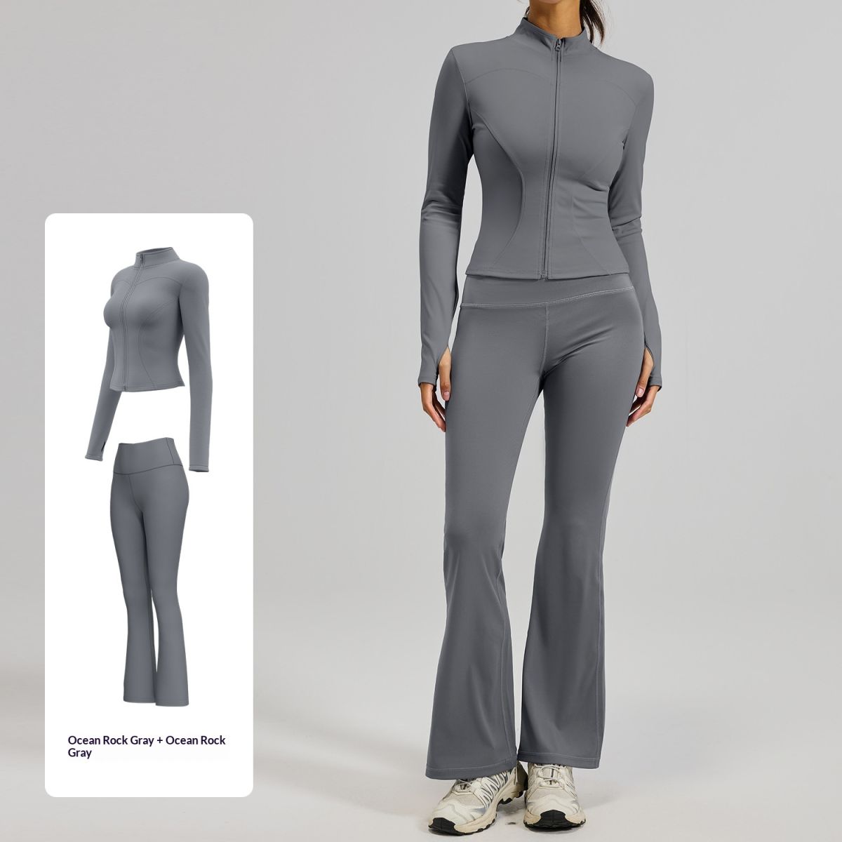 High-waisted Yoga Pants Wide-leg Tapered Workout Jogger Set