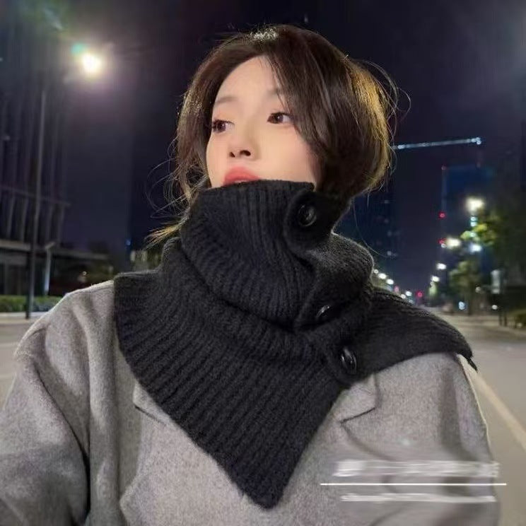 Korean-style Women'snew Solid-color Knitted Scarf
