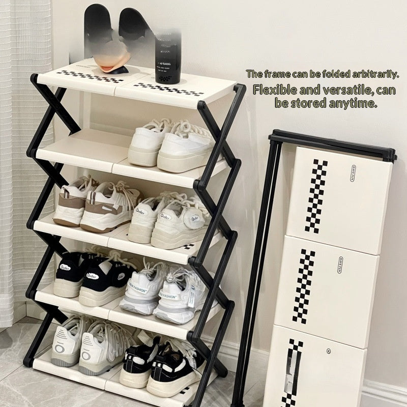 Multi-tier Foldable Shoe Cabinet For Home Entryway And Dorm Rooms
