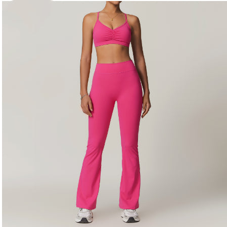 Beauty Back Yoga Clothes Suit Cargo Pocket Sports Suit High Waist Hip Lift Workout Clothes