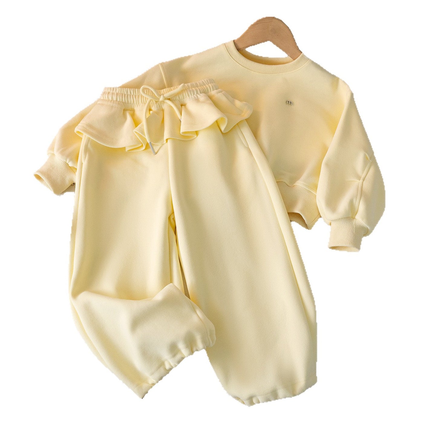 Korean-style Fashionable Top And Pants Set For Girls