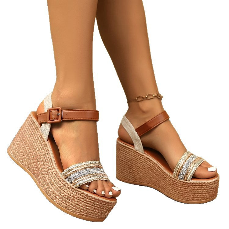 In Stock Summer New Chunky-sole Roman Sandals For Petite Women