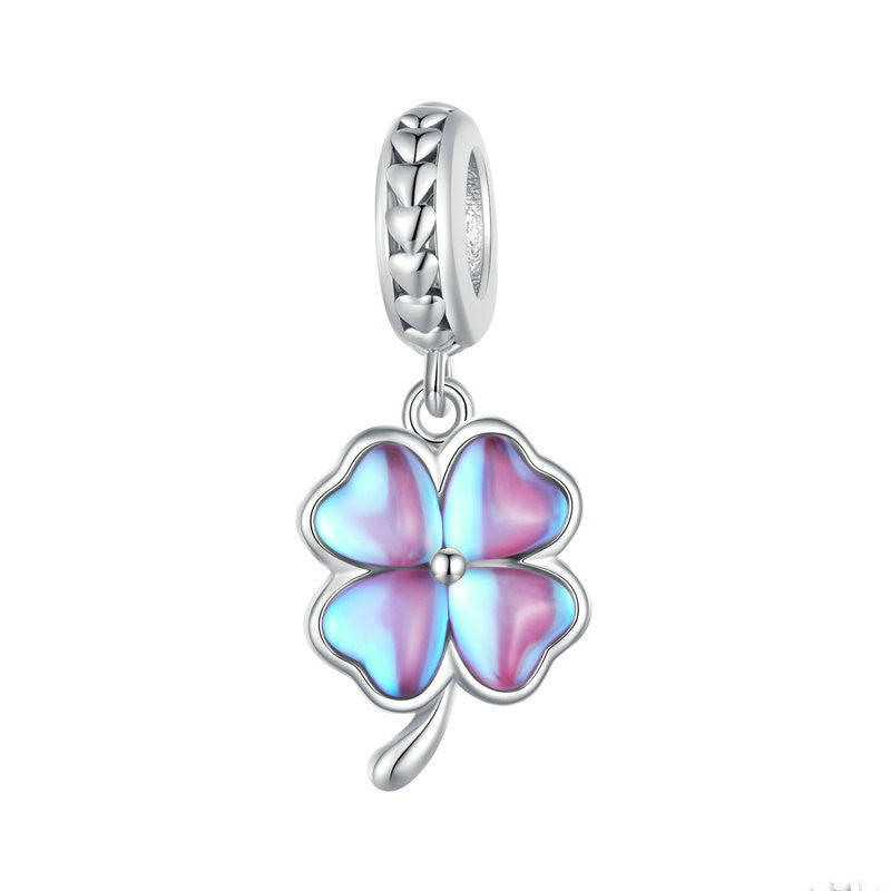 Lucky Four-leaf Clover Bead Set For DIY S925 Sterling Silver Bracelet Accessories