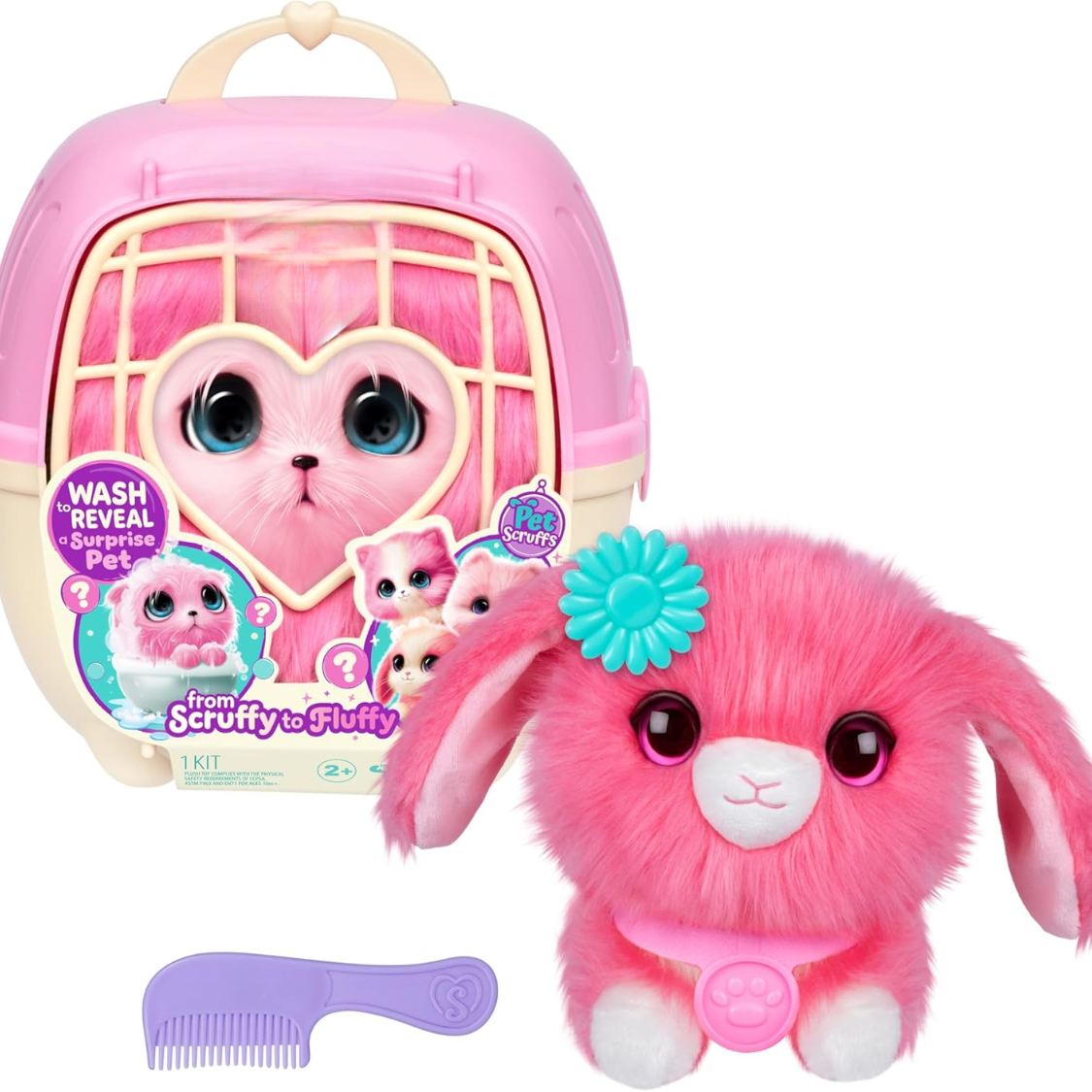 Surprise Pet, Mystery Plush Toy, Wash To Reveal Wash To Reveal 1 Of 3 Rescue Pets