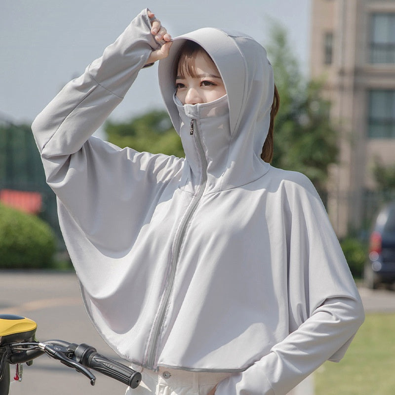 Cycling While Picking Tea UV Protective Sun Blocking Hooded Jacket