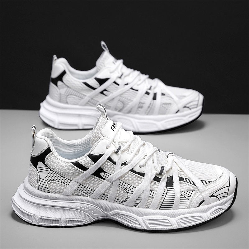 2026 New Fashion Breathable Versatile Casual Shoes For Men, Chunky Sole Mesh Sneakers, Casual Footwear For Teens